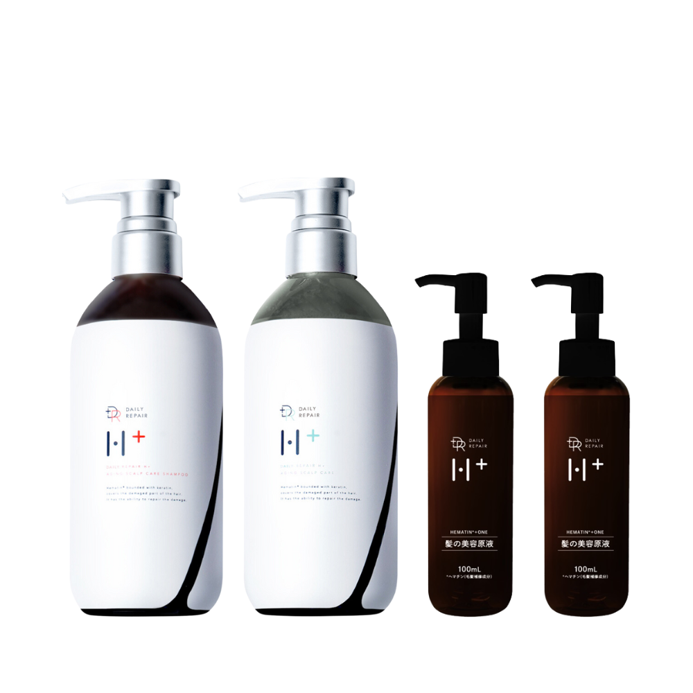 【DRH+】 シャンプー 400ml トリートメント390g 美容原液100ml 2本セット