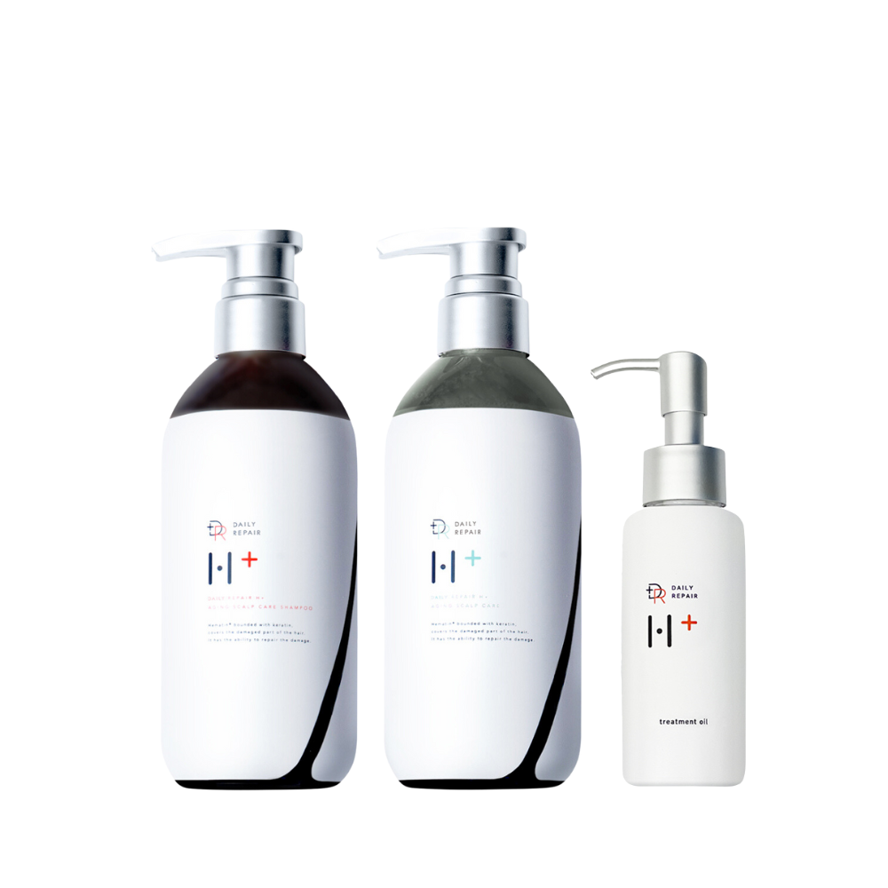 【DRH+】 シャンプー400ml トリートメント390g 洗い流さないトリートメント100ml 3点セット