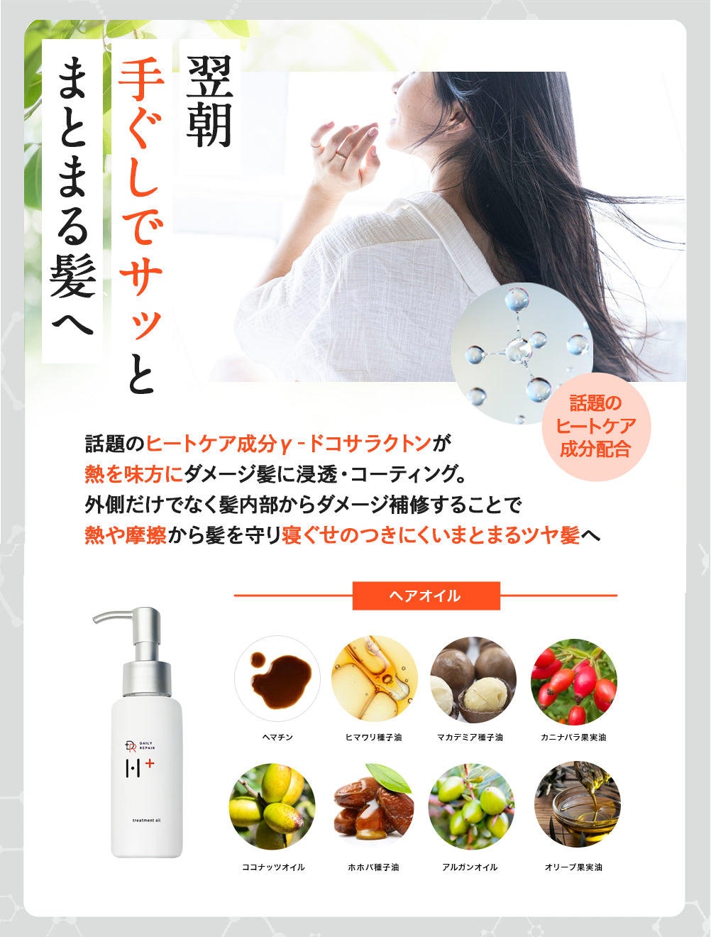 【DRH+】 シャンプー400ml トリートメント390g 洗い流さないトリートメント100ml 3点セット