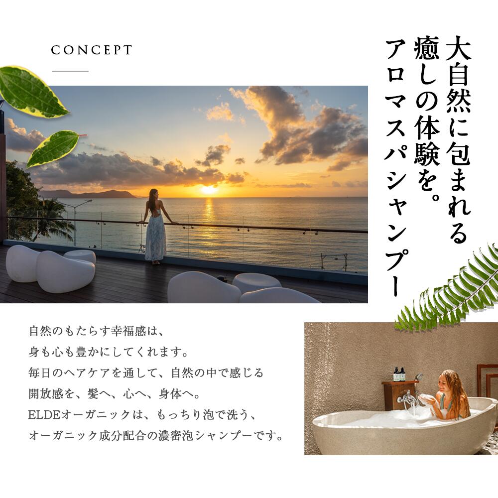 【ELDE ORGANIC】シャンプー 500ml トリートメント 500g 2点セット