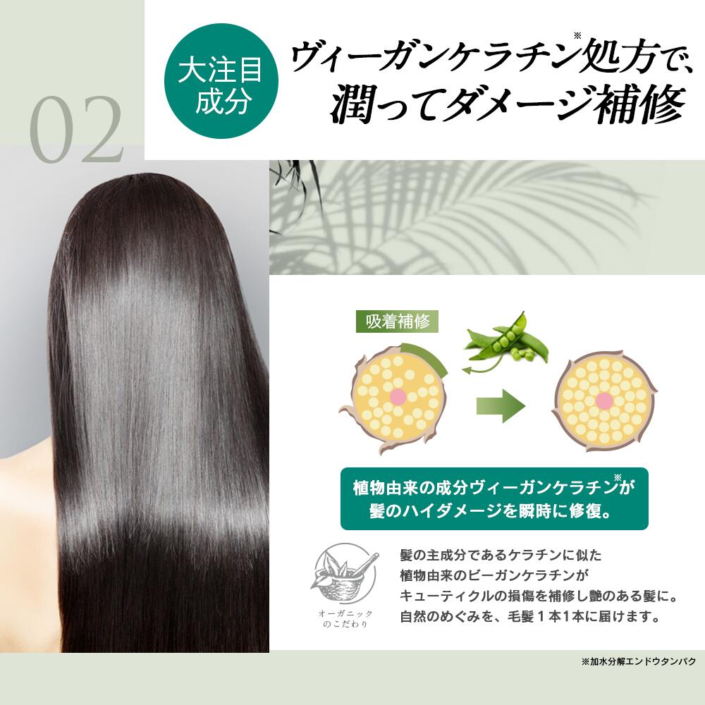 【ELDE ORGANIC】シャンプー 500ml トリートメント 500g 2点セット