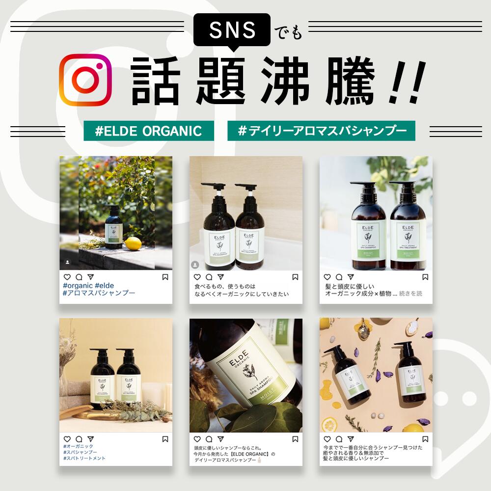 【ELDE ORGANIC】シャンプー 500ml トリートメント 500g 2点セット