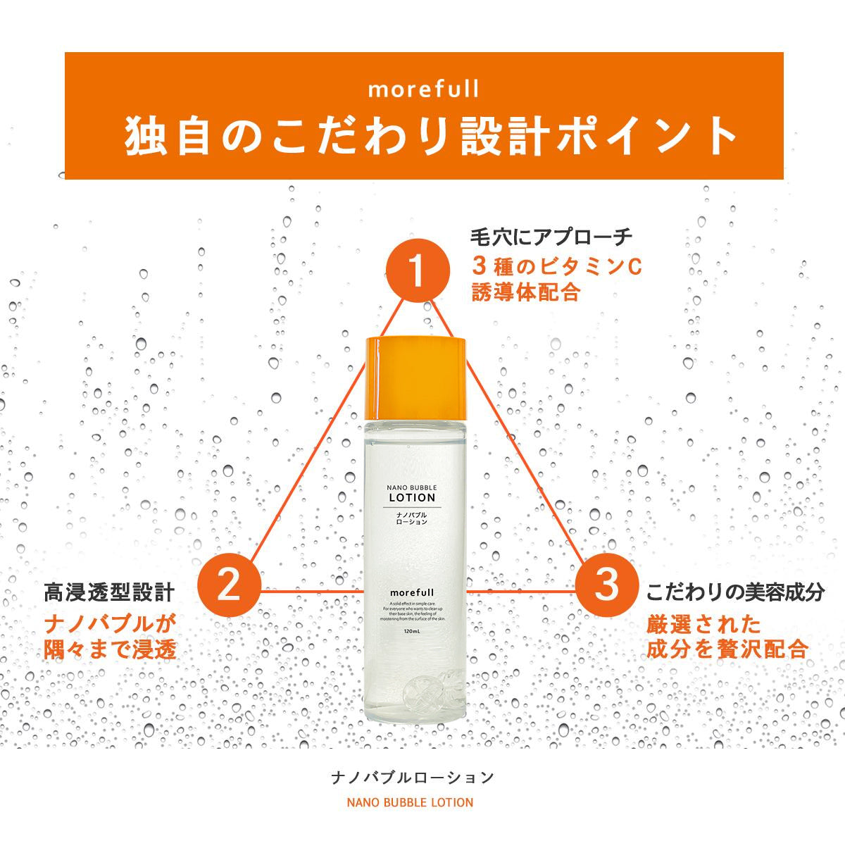 【morefull】 ナノバブルローション120ml