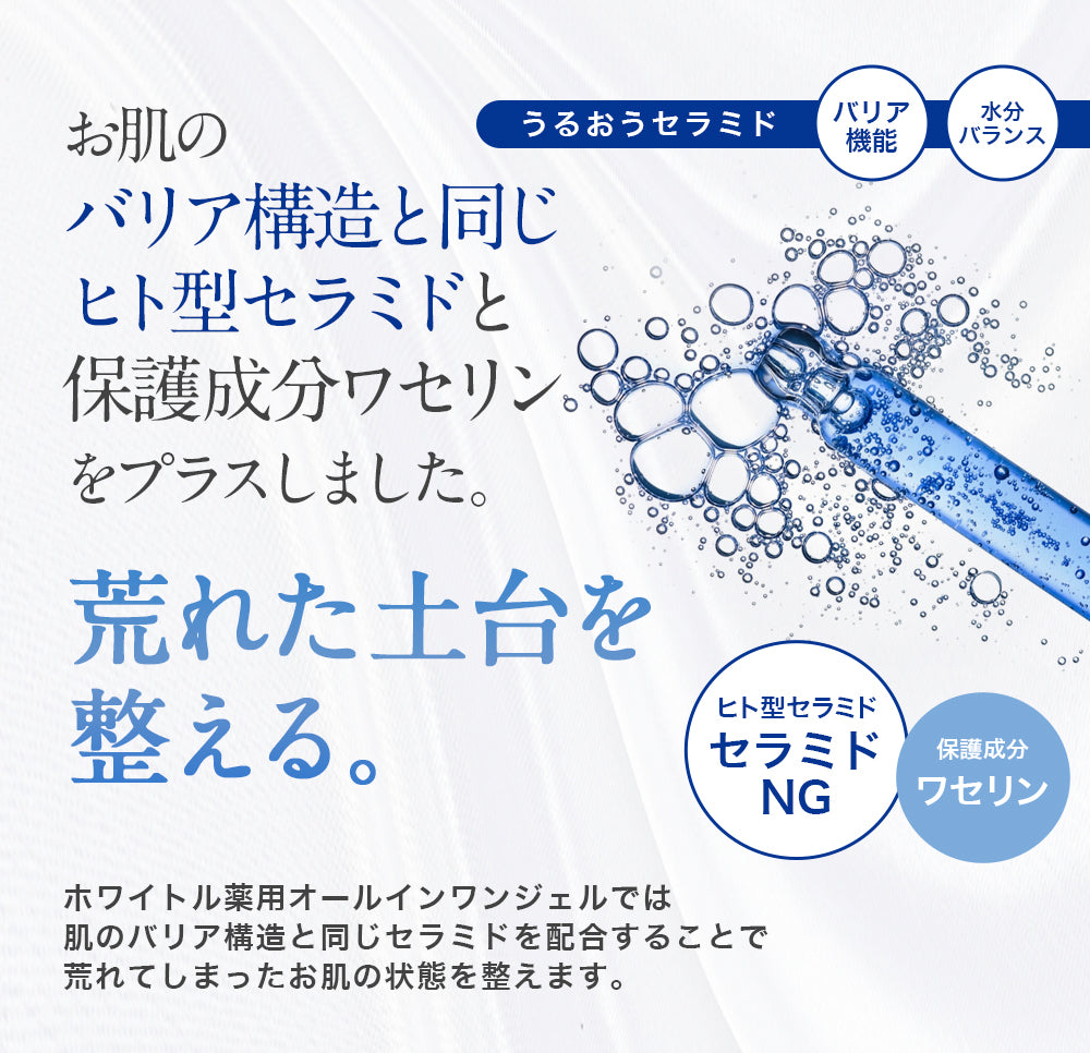 【WHITELE FIFTH】薬用美白化粧水500ml 薬用美白高保湿オールインワンジェル300g 　2点セット