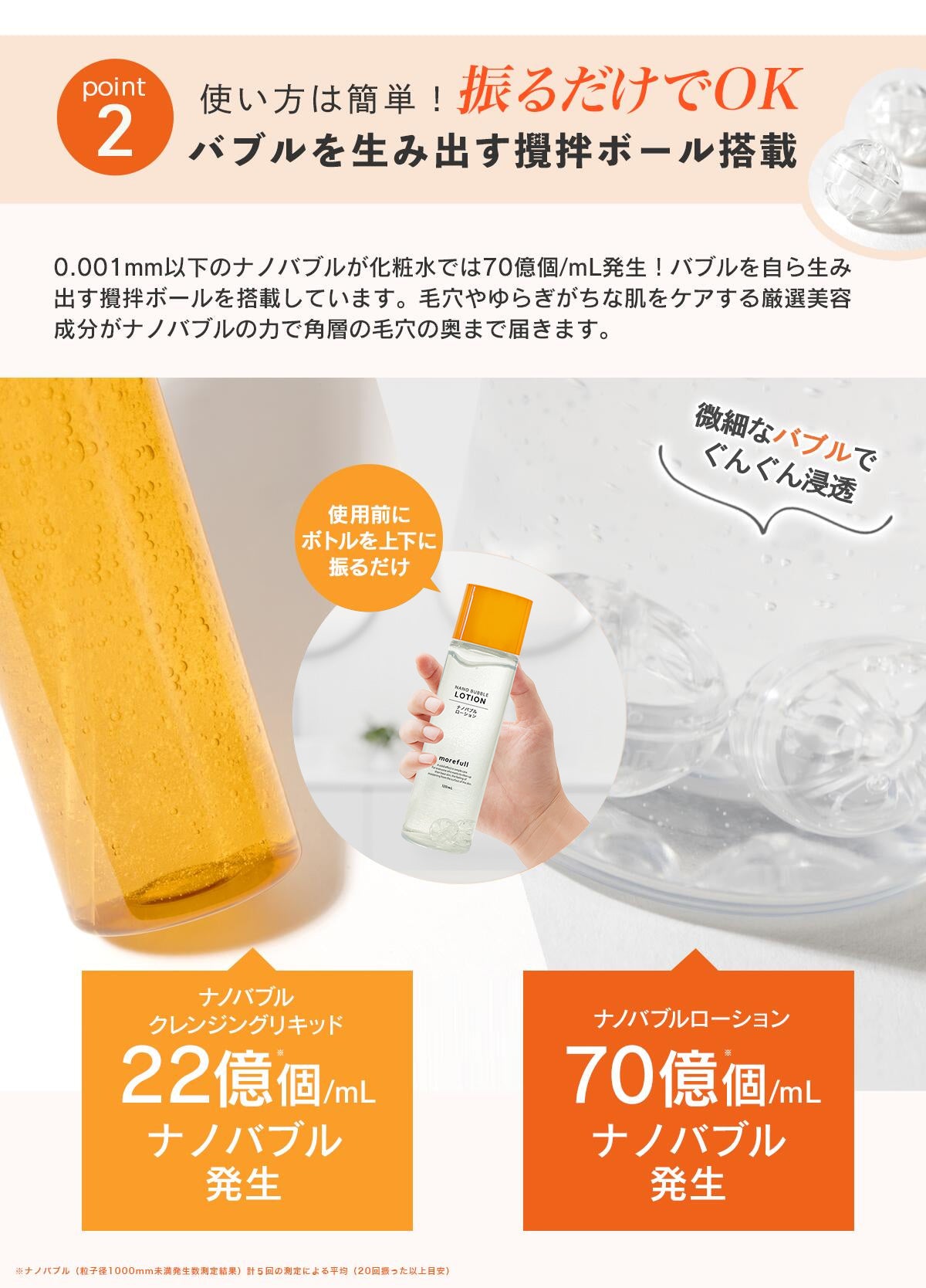 【morefull】 ナノバブルクレンジング150ml ナノバブルローション120ml　2点セット