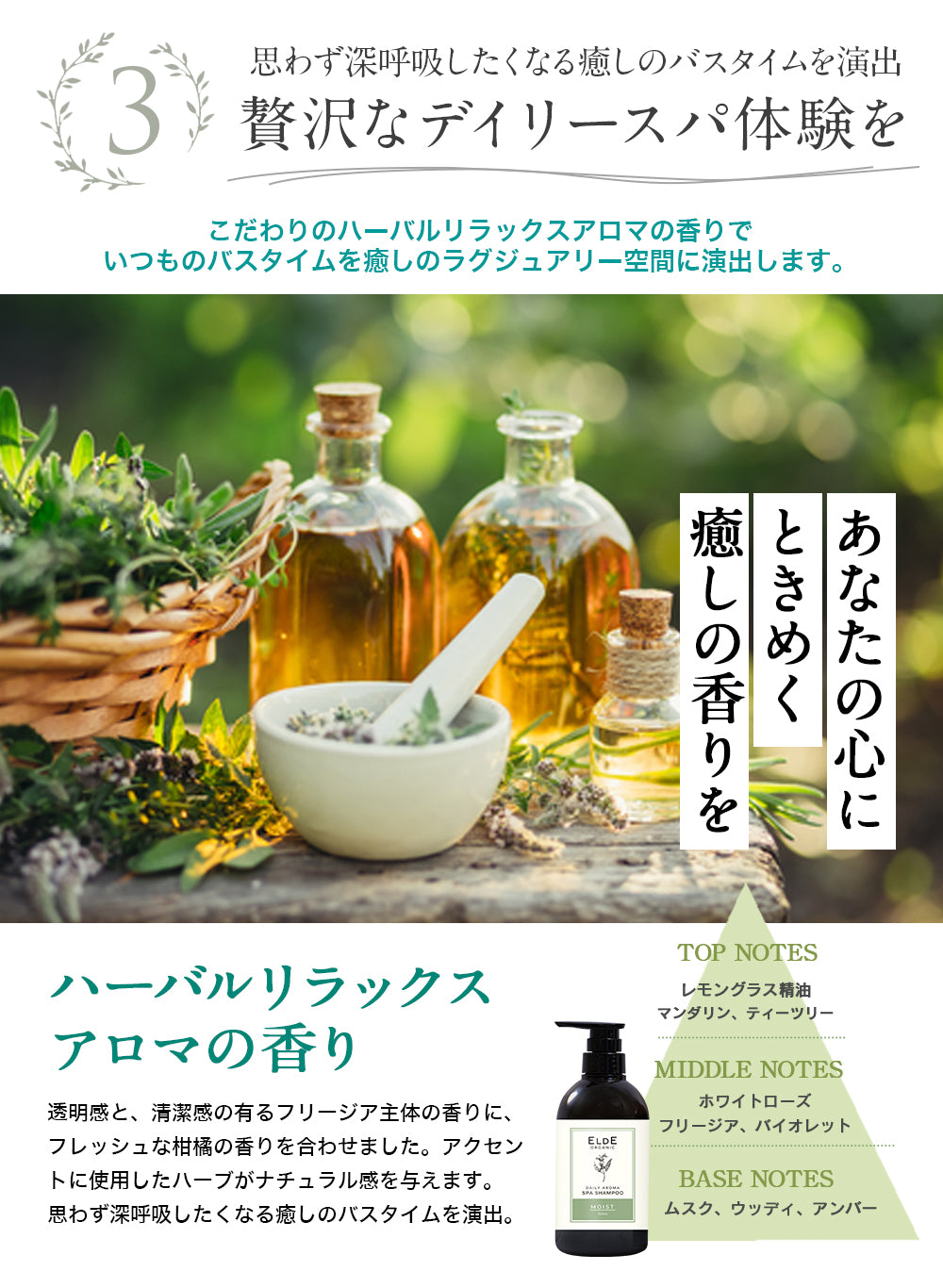 【ELDE ORGANIC】シャンプー500ml トリートメント500g ヘアマスク180g　3点セット